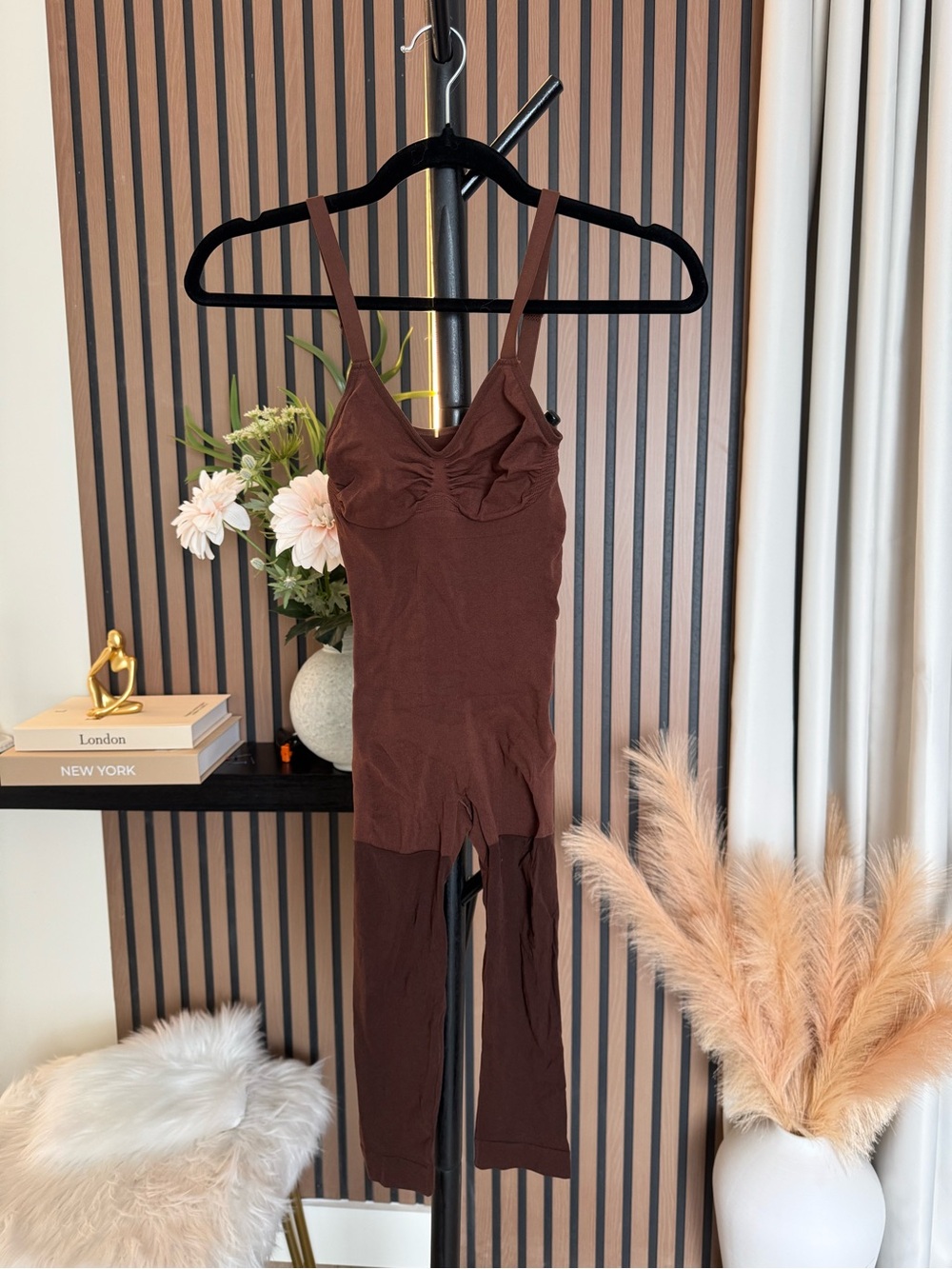 Brown Women's Jumpsuit Body Shaper